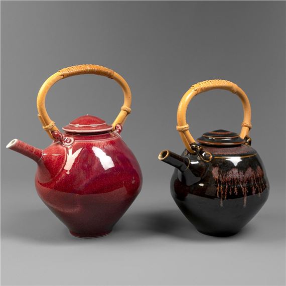 Tom Turner | Pair of Bamboo Handled Teapots | MutualArt
