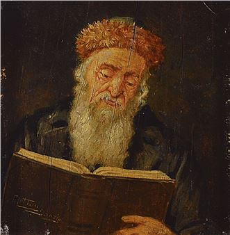 portrait of a reading rabbi - F. Lettau