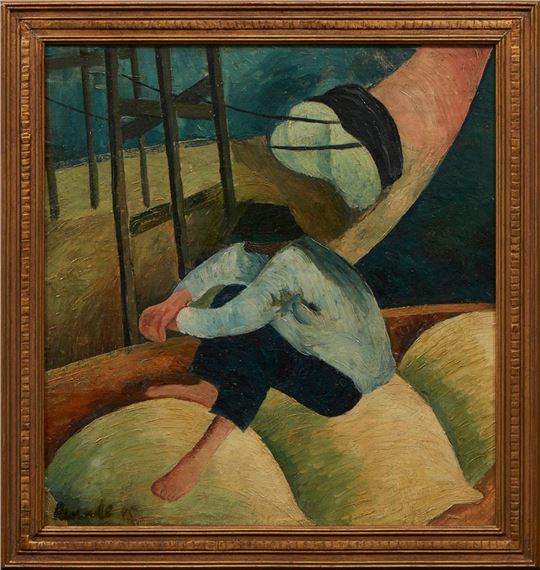 Man sitting on the boat