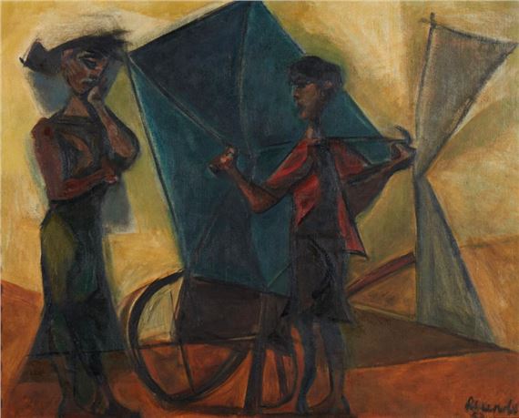 The boy with the umbrella