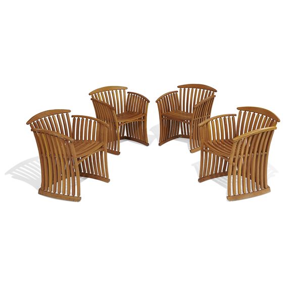 Thomas Lamb | “Steamer” coffee table and set of three “Steamer