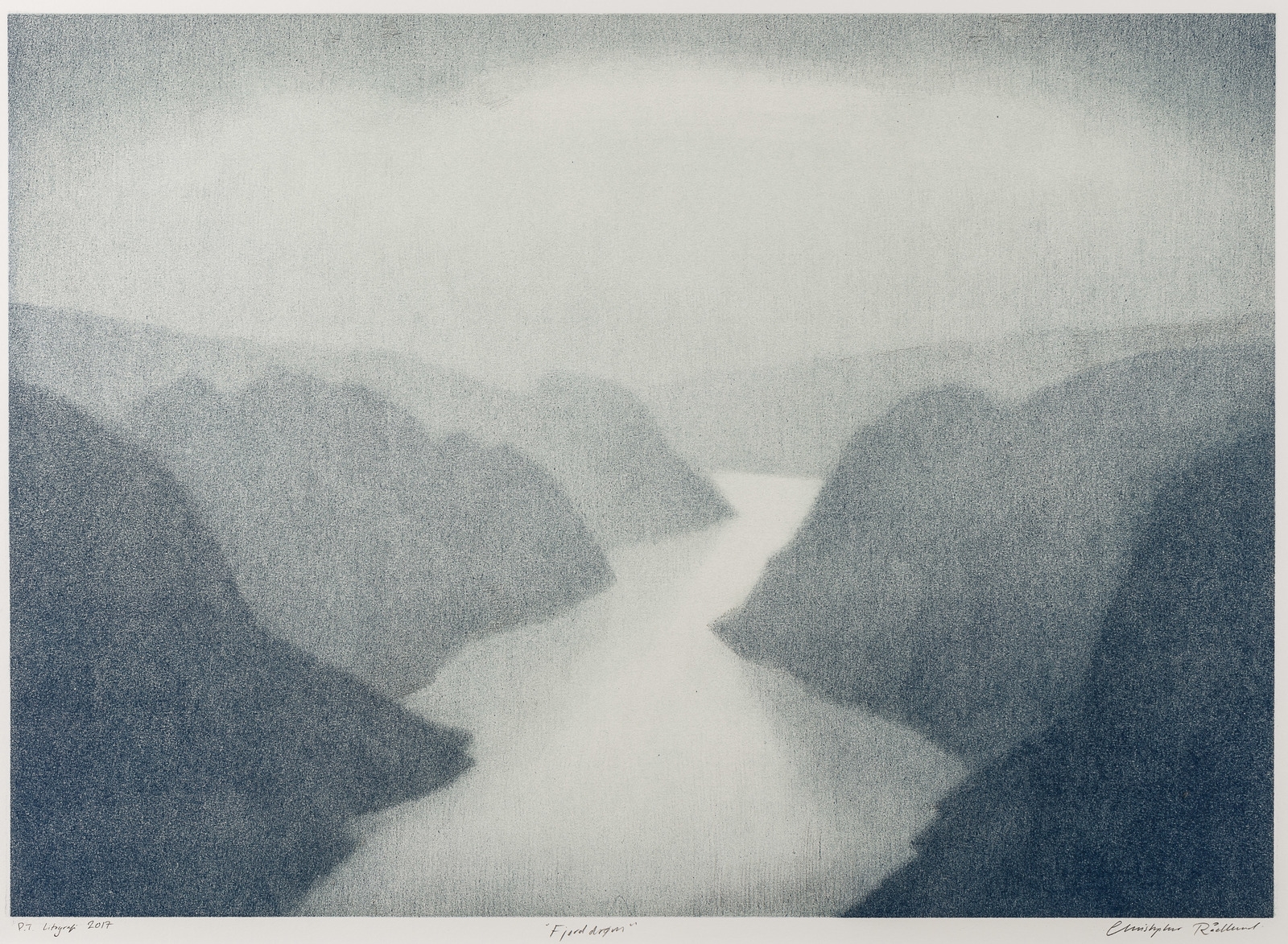 Artwork by Christopher Rådlund, Fjorddrøm, Made of lithograph