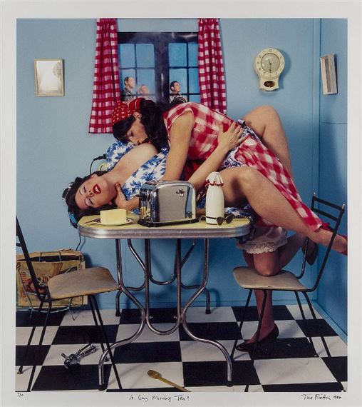 A Gay Morning Tea! 1994 by Tina FiveAsh, dated 1994