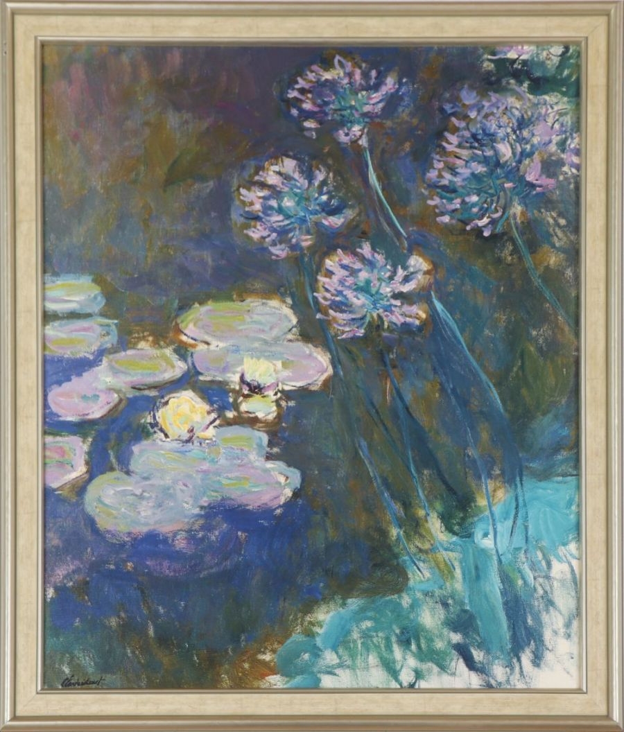 Gelbe Seerosen und Agapanthus by Claude Monet