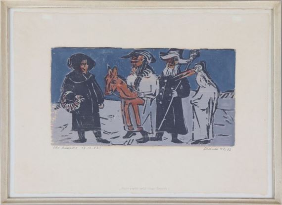 Maskengruppe mit Steckenpferd by Willem Grimm, 1948