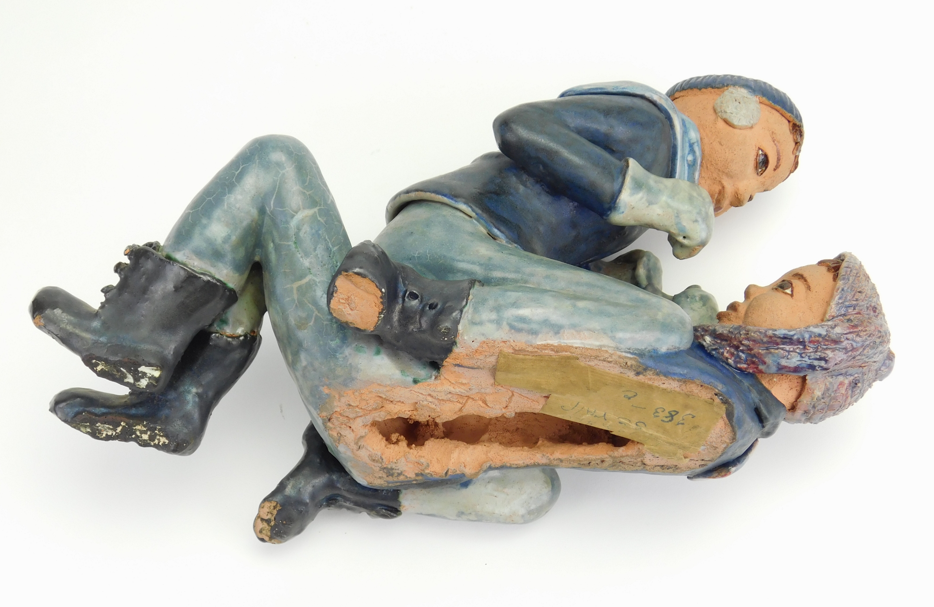 Artwork by Dorothy S. Harkins, Friendly Scrap, Made of ceramic sculpture