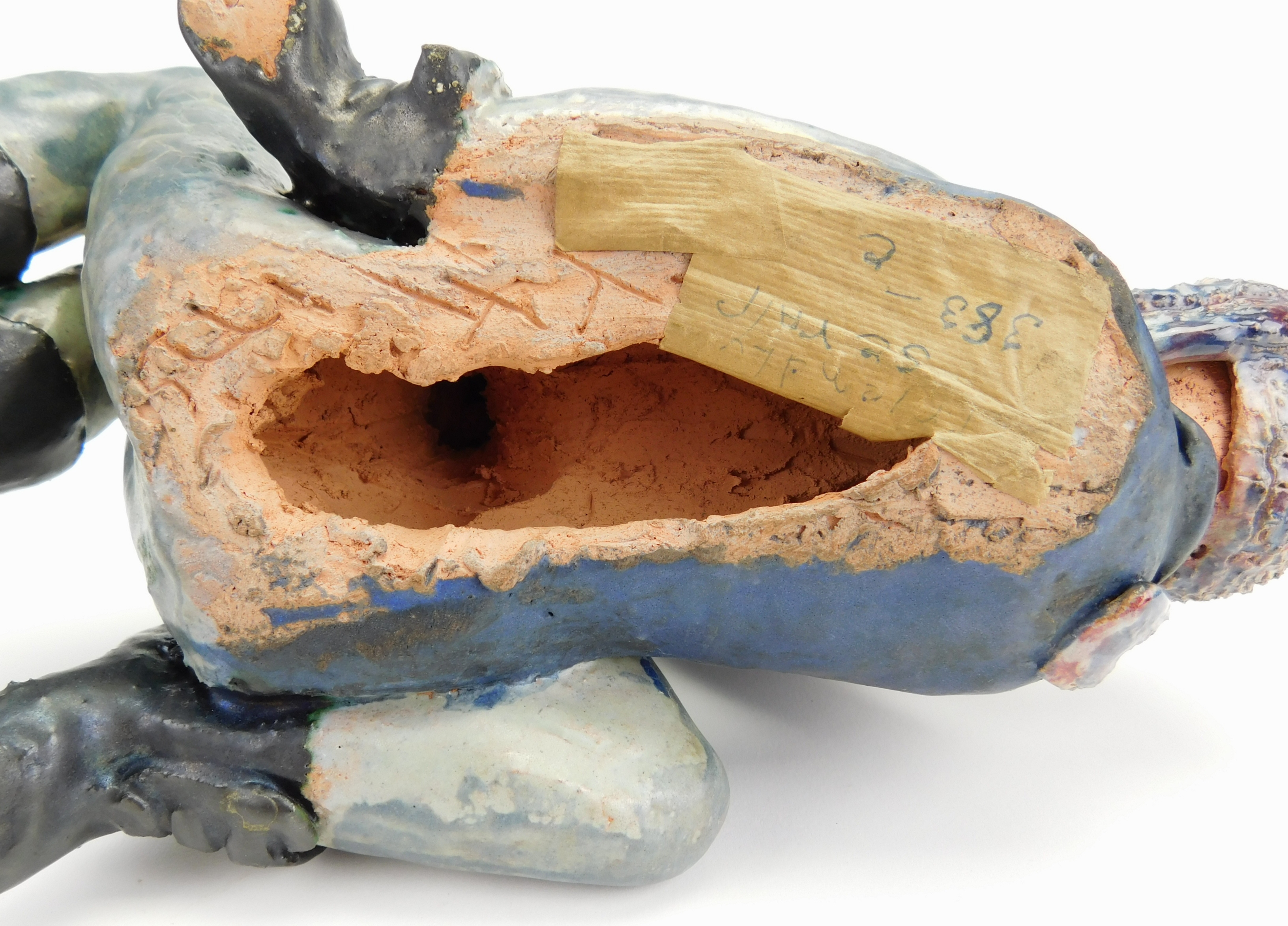 Artwork by Dorothy S. Harkins, Friendly Scrap, Made of ceramic sculpture