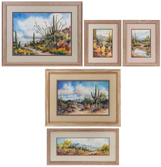 Five  depicting desert scenes. - Vikki Reed