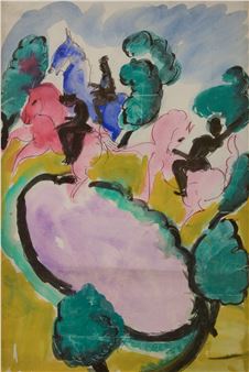 Three riders;  Three Figures - Vera Cuningham