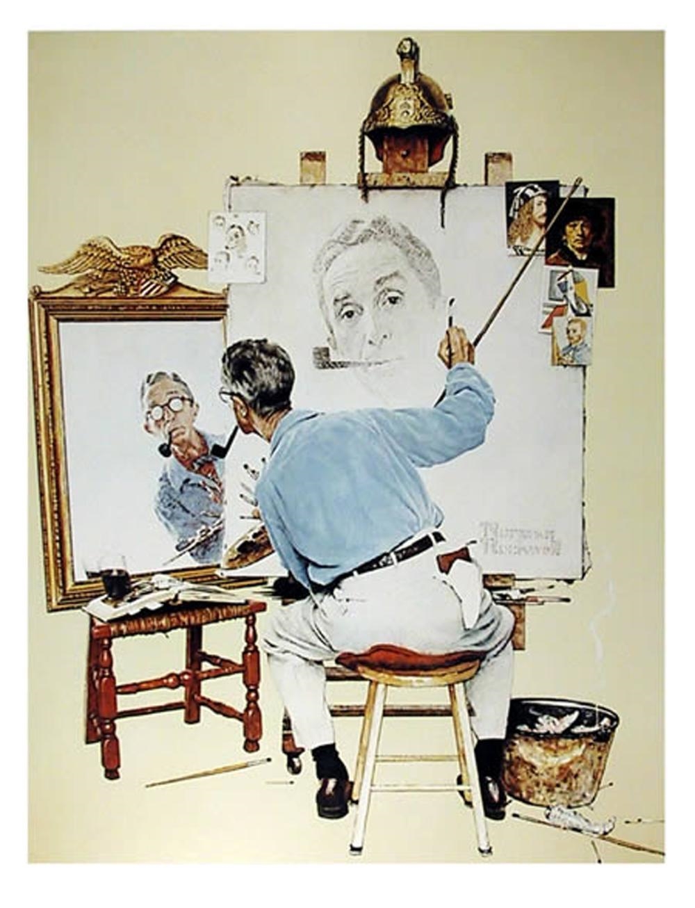 Biography (Self Portait) by Norman Rockwell, 1972