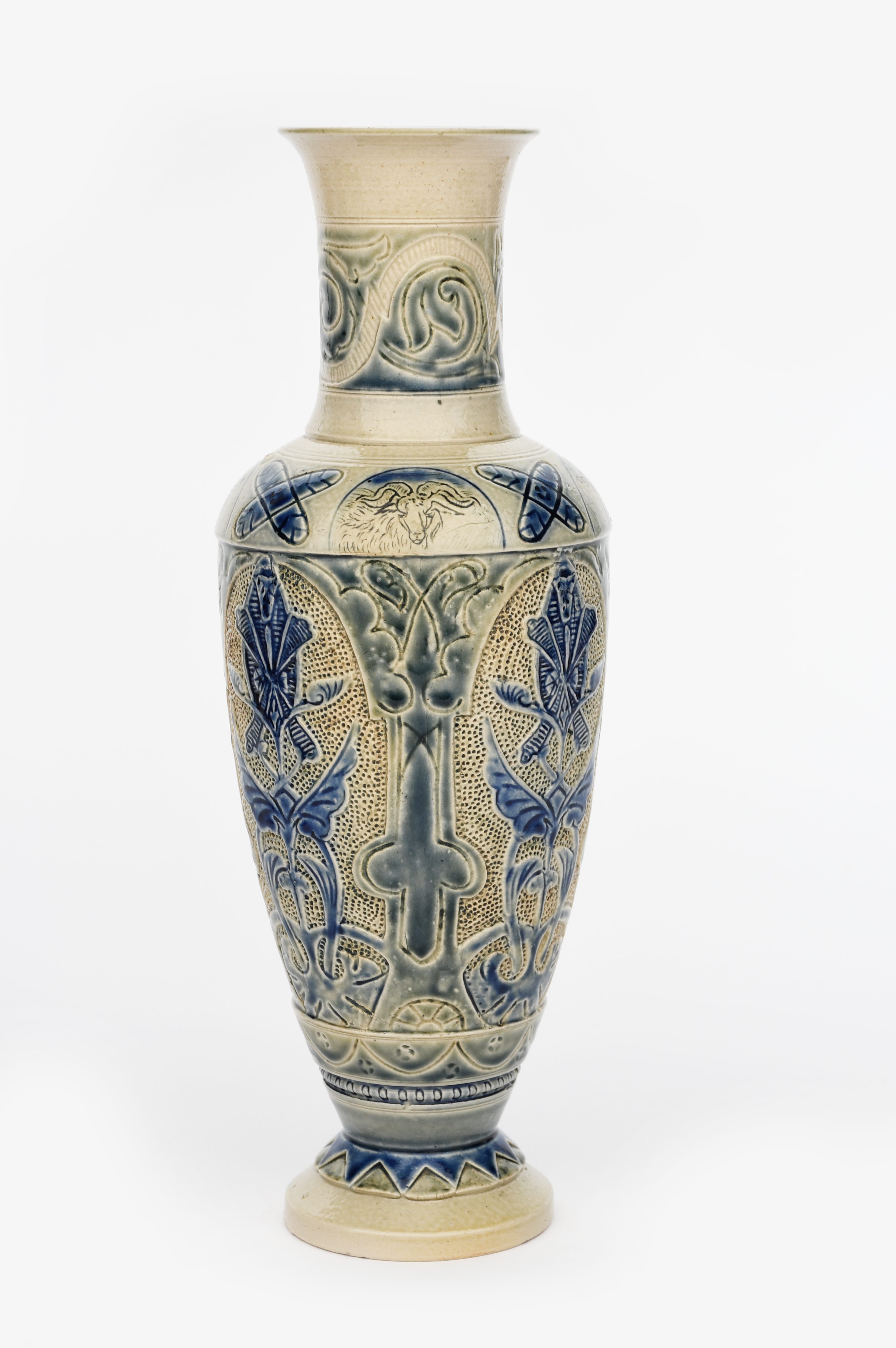 Artwork by Edgar Kettle, A C I C Bailey Fulham Pottery stoneware vase, Made of Pottery stoneware