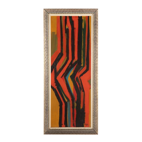 Vertical Red Abstract by Cornelius Edward Hall Griffin