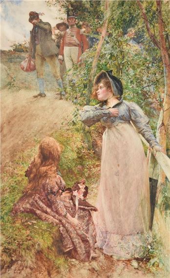 The King breaks many hearts by Edgar Bundy, dated 1900
