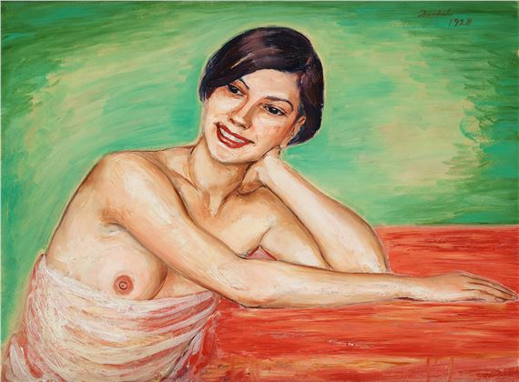 Portrait depicting Sonja Jablonska by Nils Dardel, dated 1928