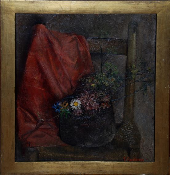 Raff.natura morta con fiori by Pietro Gaudenzi