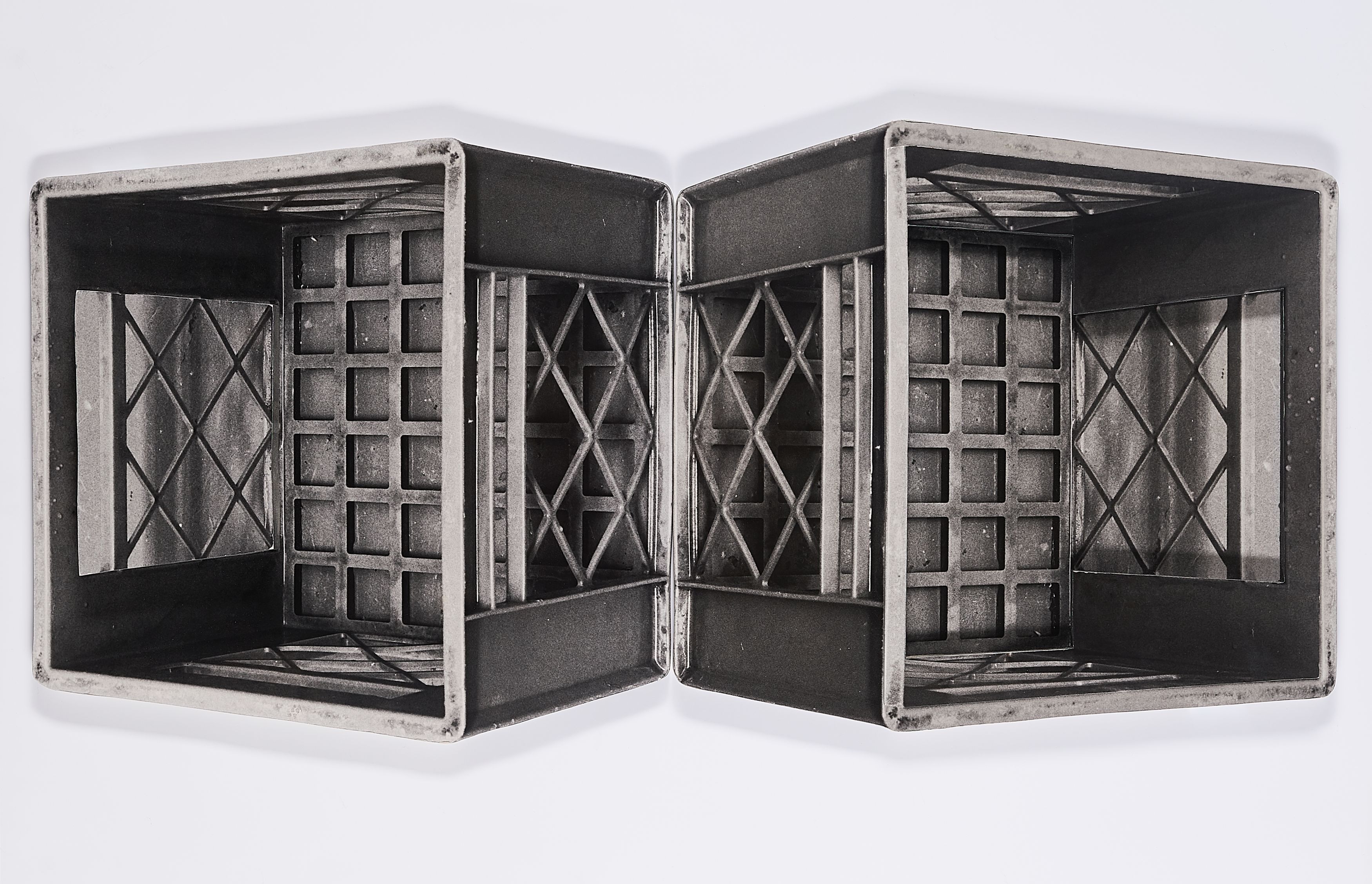 Artwork by Margund Smolka, "Entweder Und" III (Milchkisten) (2-Part Work)., Made of Photograph