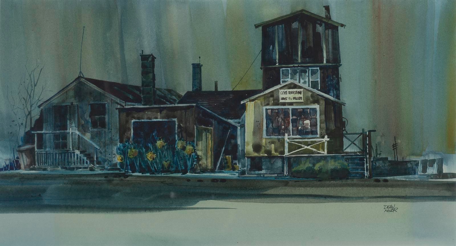 Artwork by Dean Minor, Cove Bookstore, Made of Watercolor on paper