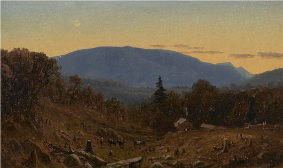 A Study of Hunter Mountain at Twilight