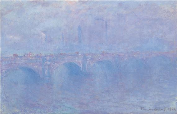 Waterloo Bridge, effet de brouillard by Claude Monet, 1903, Painted in 1899-1903