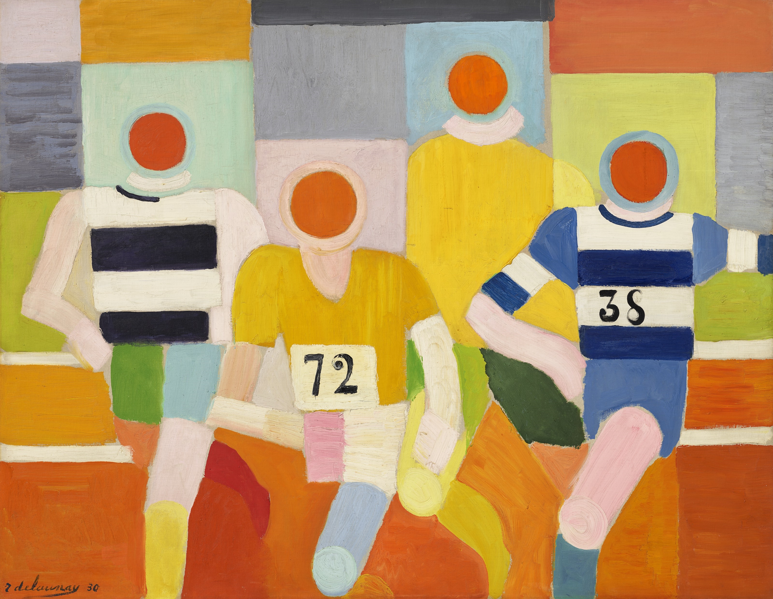 Les Coureurs by Robert Delaunay, 1930, Painted in 1930