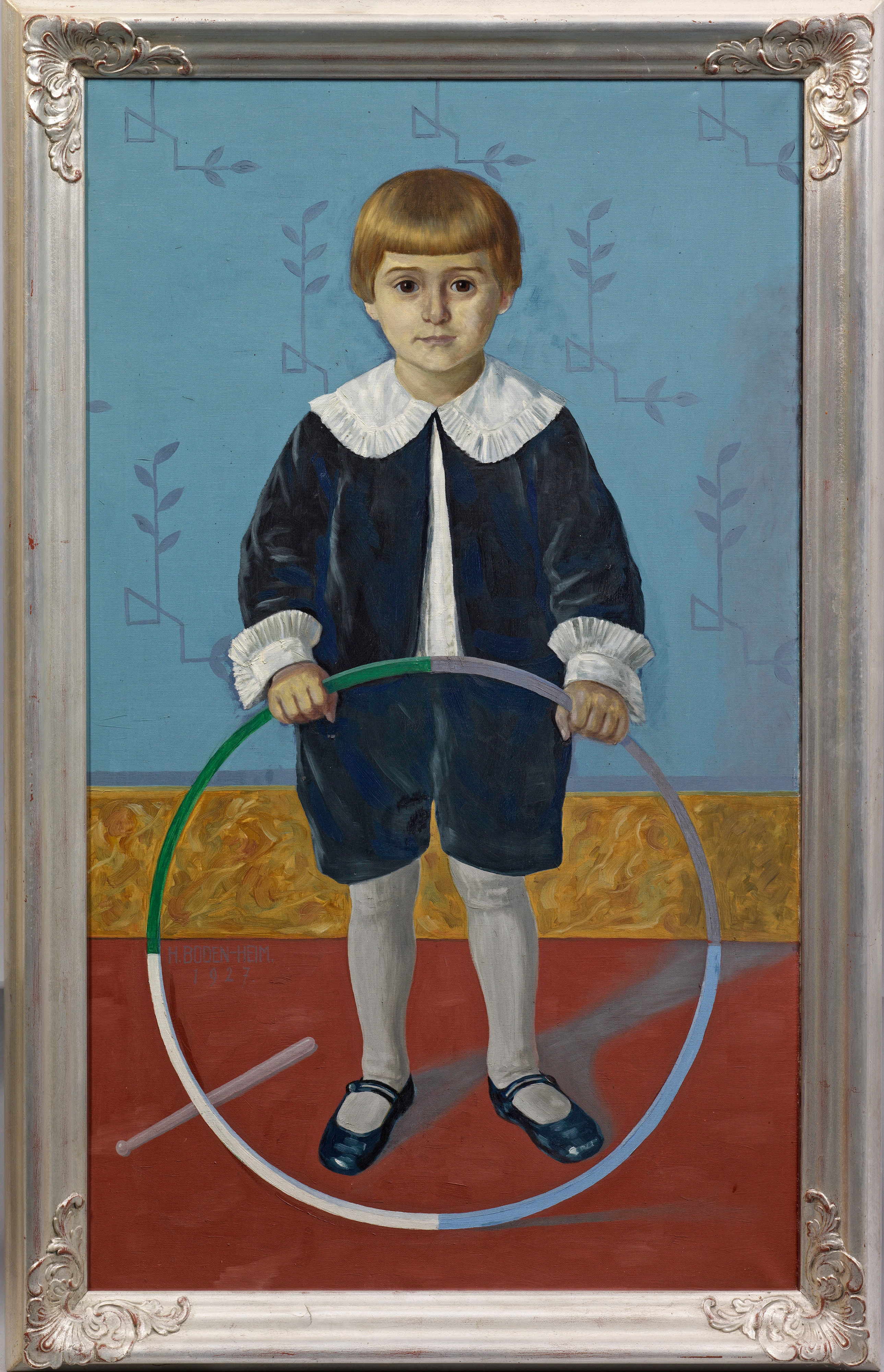 Artwork by Hermann Max Boden-heim, Junge mit Reif, Made of oil on canvas