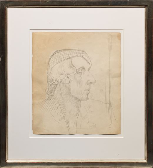 Porträt Charlotte Testorp (im Profil) by Otto Dix