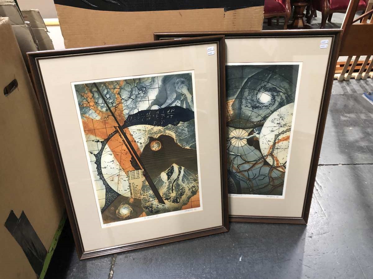 Artwork by Barry Short, To Know I & II, Made of etchings and aquatints