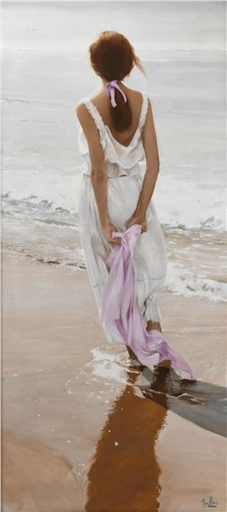 Lluis Ribas | WALKING BY THE BEACH (1991) | MutualArt