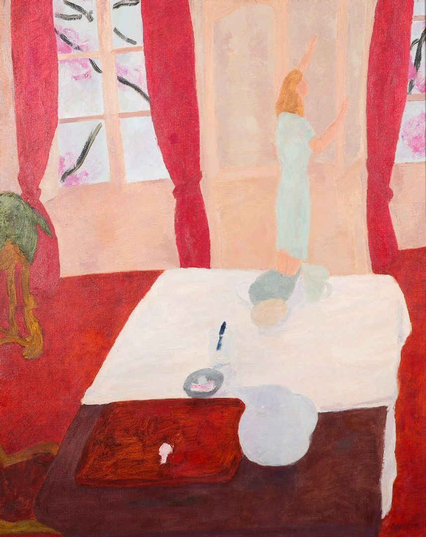 Artwork by Pierre Boncompain, Red interior, Made of Oil on canvas