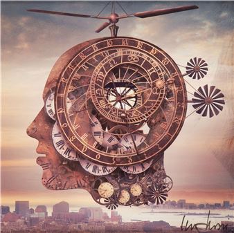 Head with clock - Igor Morski