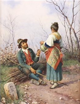 young man and woman - Aldo de Dominicis