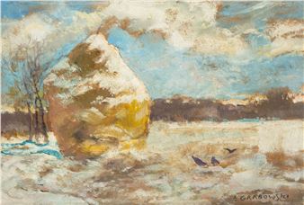 Pejzaż zimowy - Ludwik Grabowski