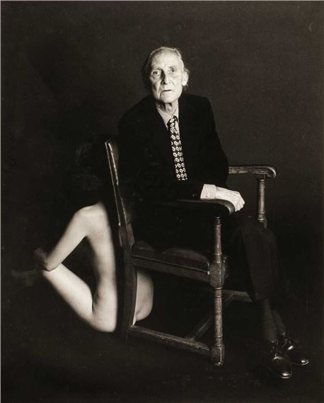 Bill Brandt and Model; Portrait of Bill Brandt in polo neck and jacket - Peter Kernot