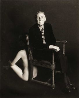 Bill Brandt and Model; Portrait of Bill Brandt in polo neck and jacket - Peter Kernot