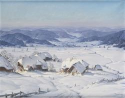 Vue plongeante sous la neige by Karl Hauptmann