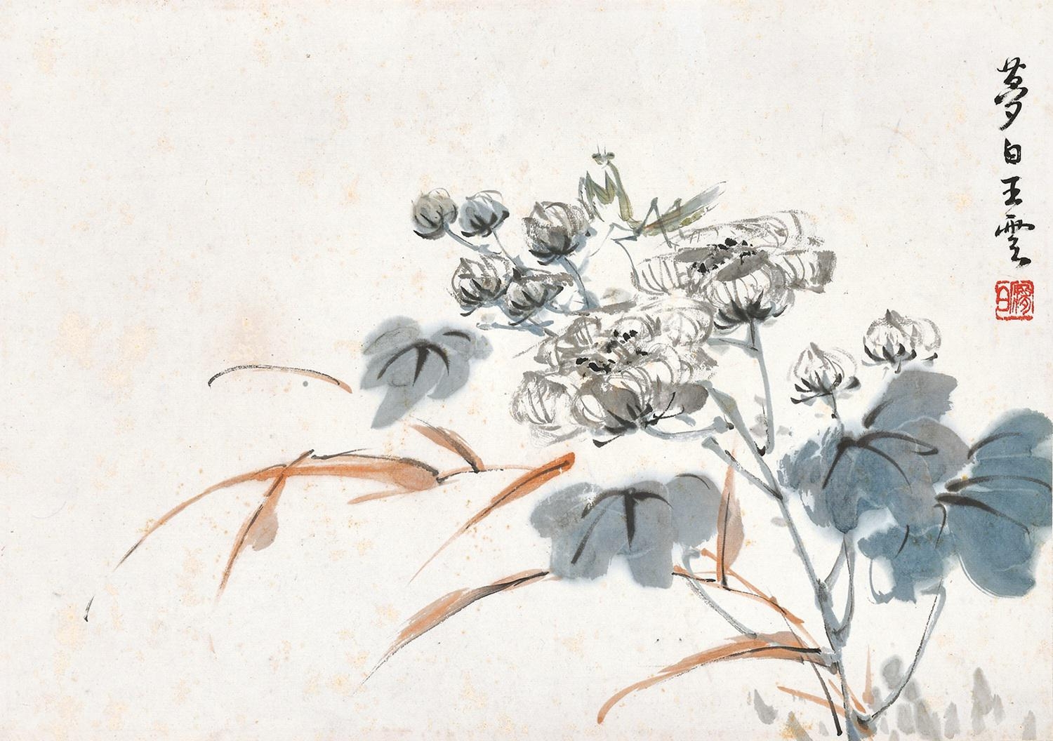 Artwork by Wang Yun, MANTIS, Made of ink and color on paper