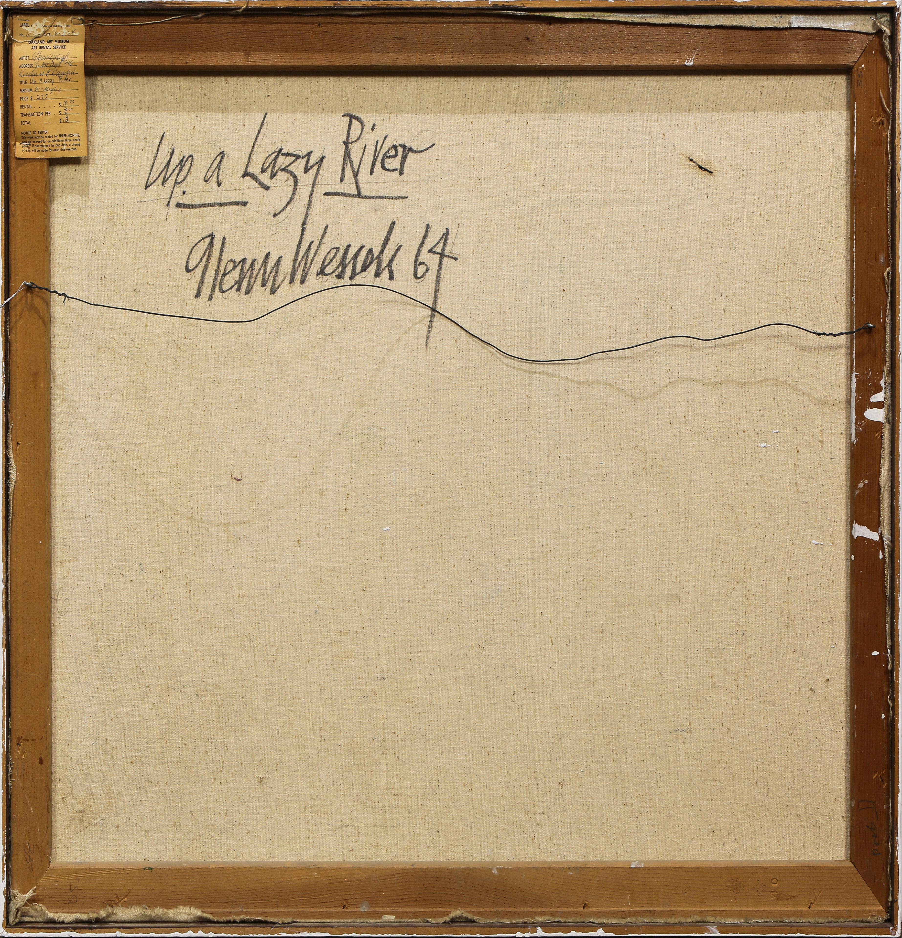 Artwork by Glenn Anthony Wessels, Up a Lazy River, Made of oil on canvas