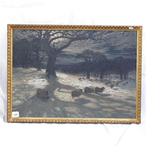 sheep by moonlight by Joseph Farquharson