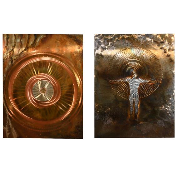 Modern Vitruvian Man' and Abstract Swirl - Dale Clark