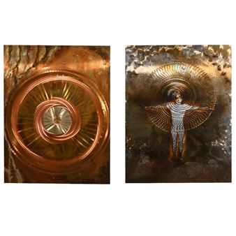 Modern Vitruvian Man' and Abstract Swirl - Dale Clark