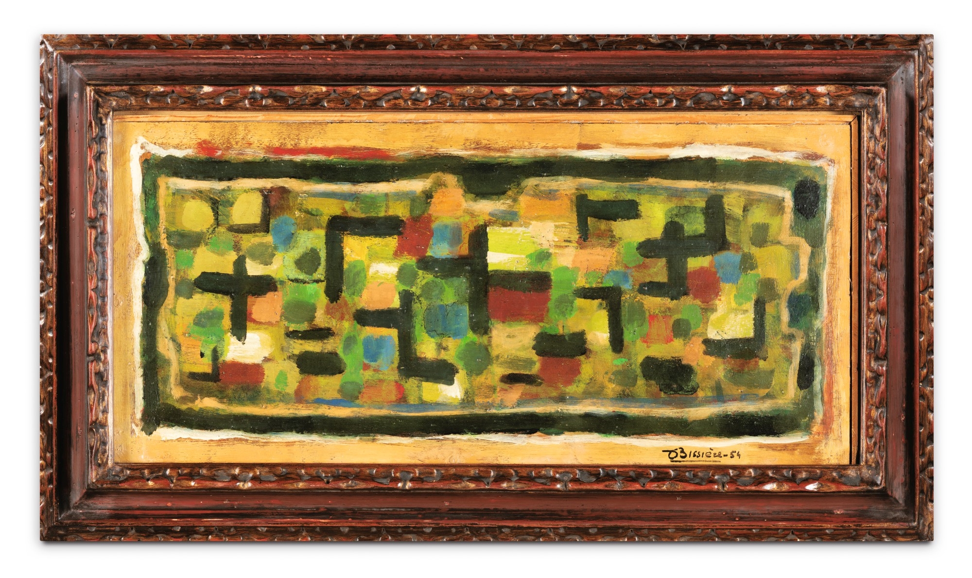 Artwork by Roger Bissière, Composition, Made of oil on panel