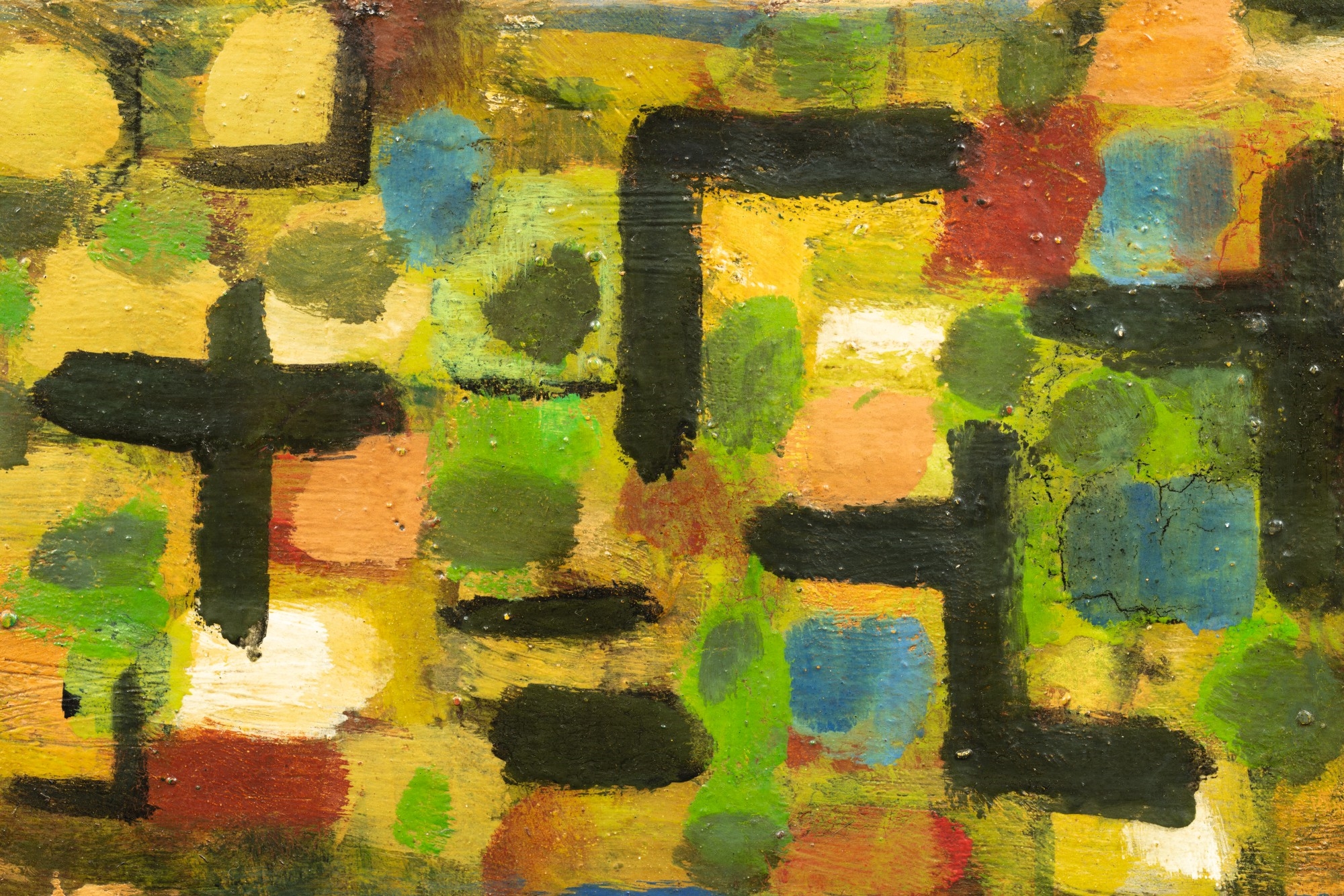 Artwork by Roger Bissière, Composition, Made of oil on panel