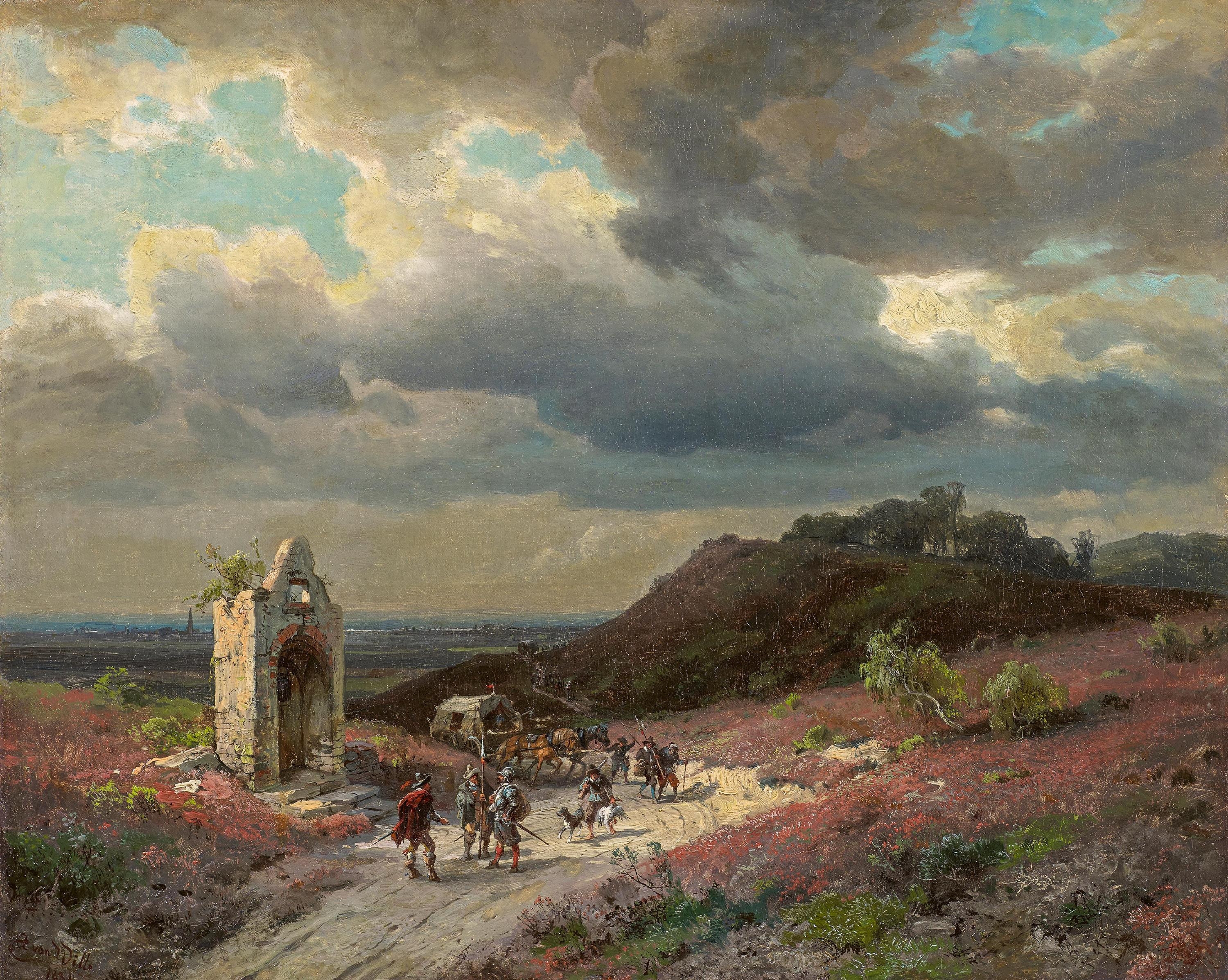 Artwork by August von Wille, View from the Grafenberg near Düsseldorf into the Rhine Valley., Made of Oil on canvas