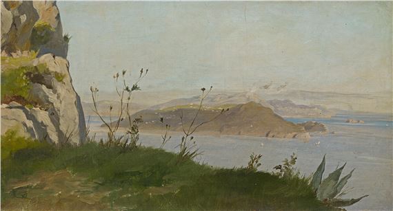 Landscape Study of Capri. by Gustav Schönleber
