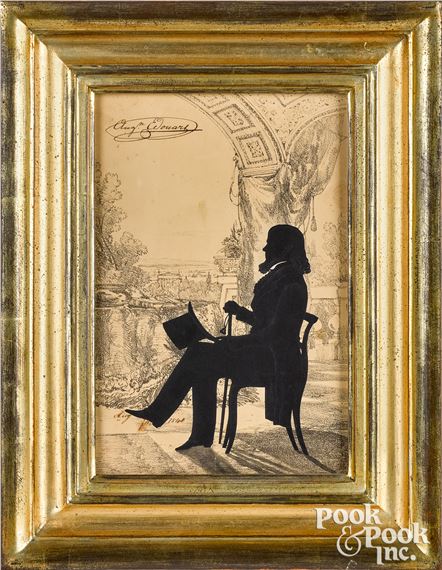 A seated gentleman by Augustin Amant Constant Fidèle Edouart, 1841
