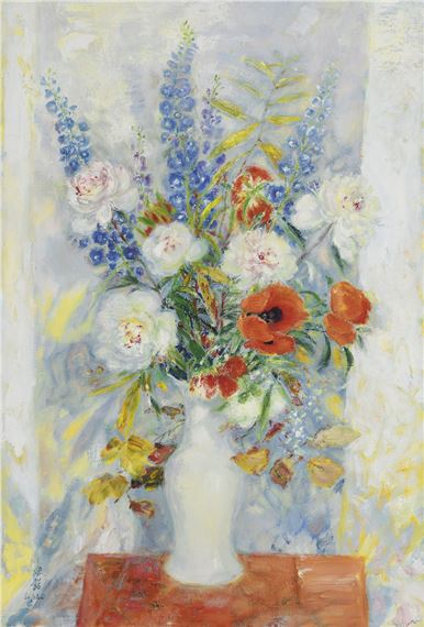 Fleurs (Flowers) by Lê Phổ, Executed circa 1975