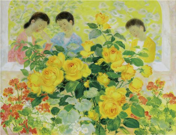 Aux Floralies (At the Flower Show) by Lê Phổ, 1975