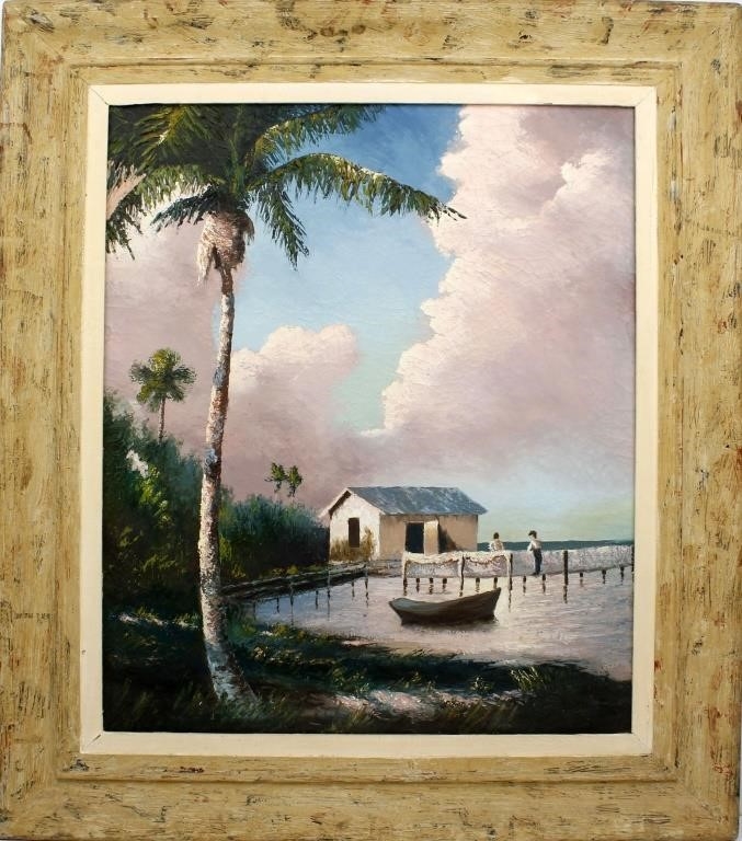 Artwork by Robert Russell Sheibenberger, NET MENDERS SCENE, Made of Oil on canvas