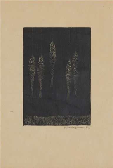 Five fishes by Pentti Kaskipuro, 1962