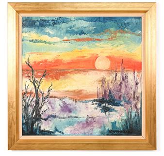 "Vintersol v/ Rosridle Fjord." - Ole Harpelunde